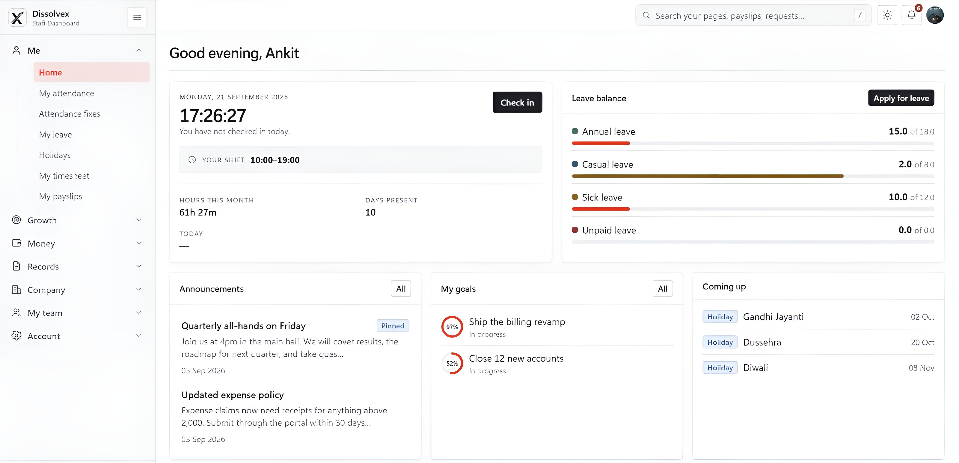 Live Campus Check-In, Biometric Punches and Geofence Stream — dissolveX HRMS