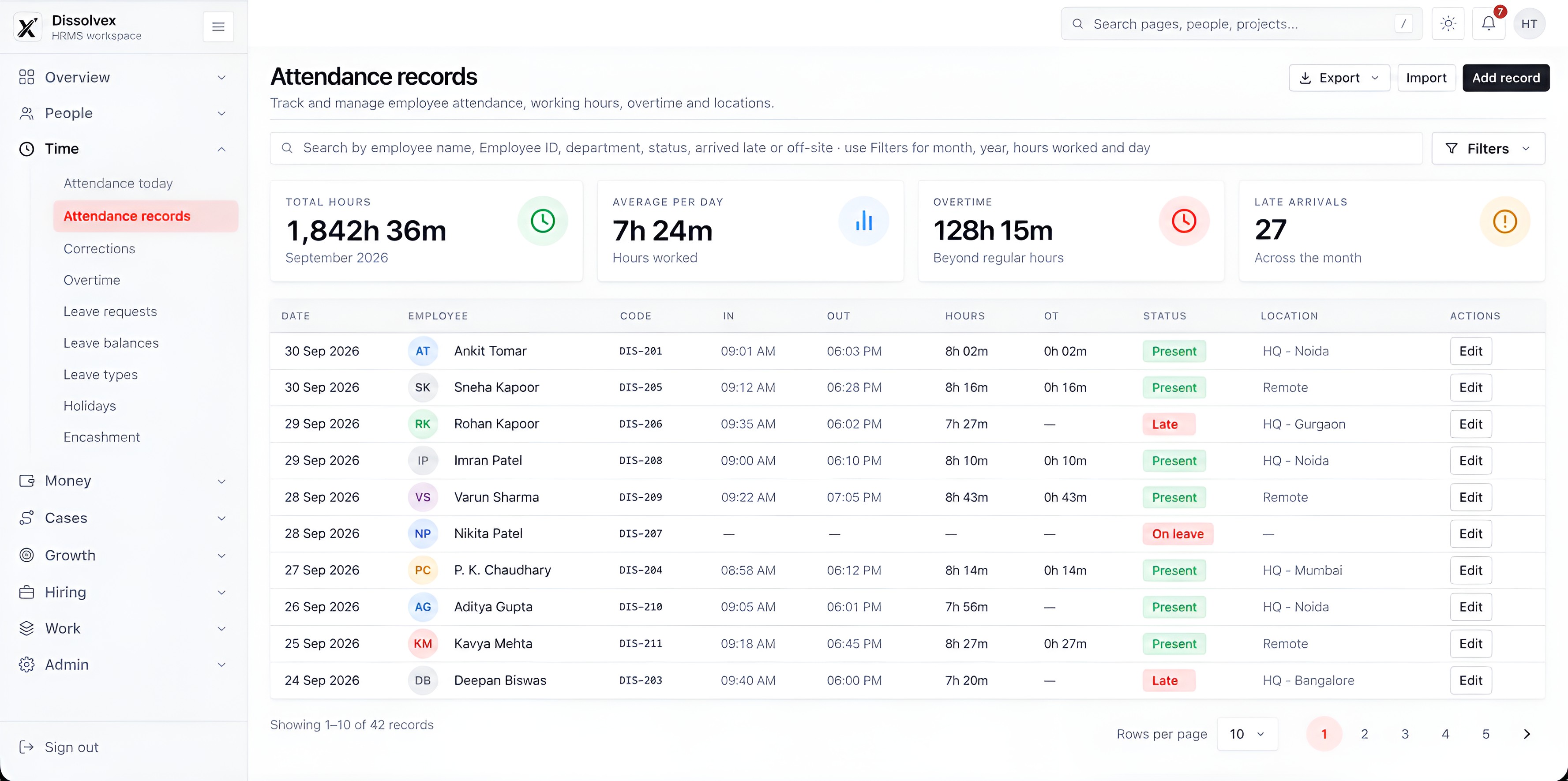Facial Recognition, Anti-Spoofing and Attendance Check-In Verification Policy — dissolveX HRMS