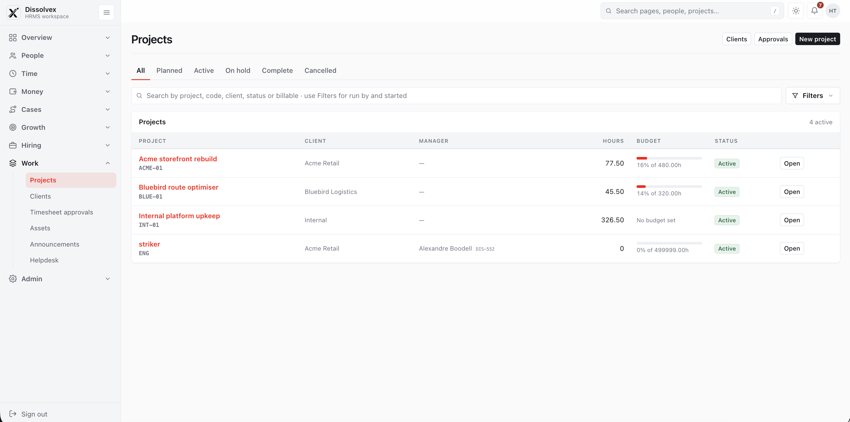 Log Work Hours and Activity Dialog — dissolveX HRMS